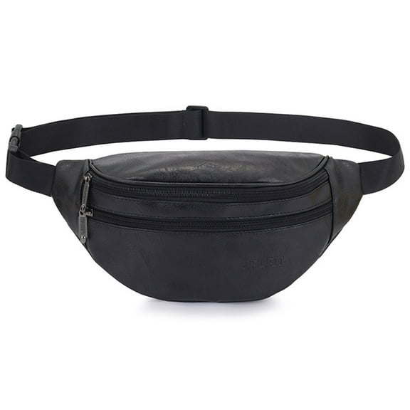 Fanny Pack For Men And Women, Hip Bum Waist Bag For Hiking Running Travel, Multiple Pockets - black