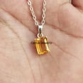 thumbnail image 4 of Solid 925 Sterling Silver Necklace For Women, Genuine Citrine Yellow Gemstone Unique Handcrafted November Birthstone Gifts For Her, 4 of 4