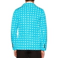 thumbnail image 3 of INSPIRE CHIC Polka Dots Blazers for Men's Slim Fit One Button Business Sport Coats XL Blue, 3 of 6