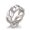 Silver, variant on Silver Stainless Steel Ring Wide Ring Curb Chain Shape 17mm 9mm Statement Textured Size 7 A15