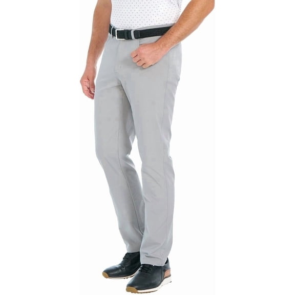 Greg Norman Men's Classic 5 Pocket 4-Way Stretch Pant (Gray, 30W x 32L)