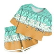 thumbnail image 1 of Pyjama de Noël pour Filles, Père Noël, Manches Courtes, Col Rond, Haut Doux et Confortable, Ensemble Pantalon, Tenues des Fêtes, Imprimé, Jolis Pyjamas pour Filles 4-5 Ans, 1 of 3