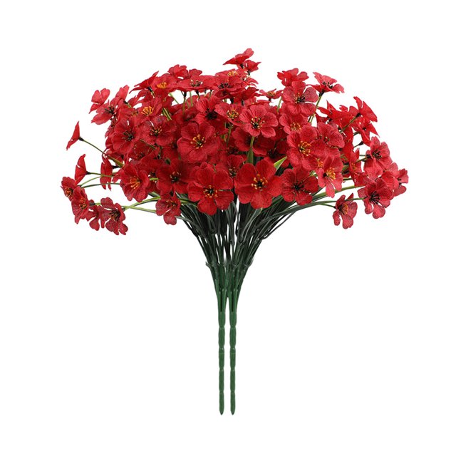 Toystoory 2 piezas DIY realista 2x flores no tóxicas hechas a mano amantes amplia aplicación Decoración del hogar Rojo Rojo