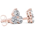 thumbnail image 2 of 1/4 Carat T.W. Diamond 10kt Rose Gold Three-Stone Stud Earrings, 2 of 5