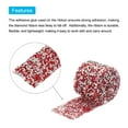 thumbnail image 4 of 1 Roll 1 Yard Self Adhesive Crystal Rhinestone Diamond Ribbon for Arts & Crafts Project Silver Base Red, 4 of 5