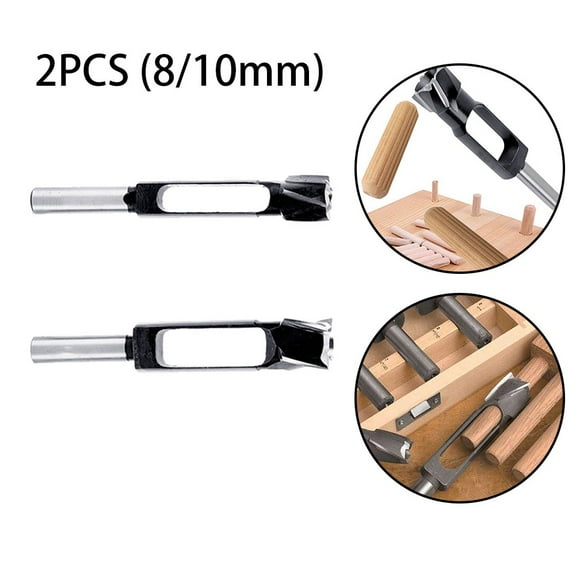 High Speed Steel Dowel Plug Cutter Tenon Drill Bit Furniture Making Hand Tool Cutting Tools Dowel Plug Cutter(8mm 10mm)), A