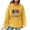 Yellow, variant on IROINNID Christmas Hoodies for Women Print Long Sleeve Waffle Pullover Winter Warm Sweatshirt Hoodies,Blue