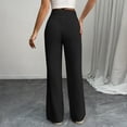 thumbnail image 6 of Women's Low Rise Wide Leg Trousers Solid Color Baggy Dress Pants Dressy Low Waisted Business Casual Work Loose Plain Going Out Pants Trendy Womens Pants 2026 Black S, 6 of 8