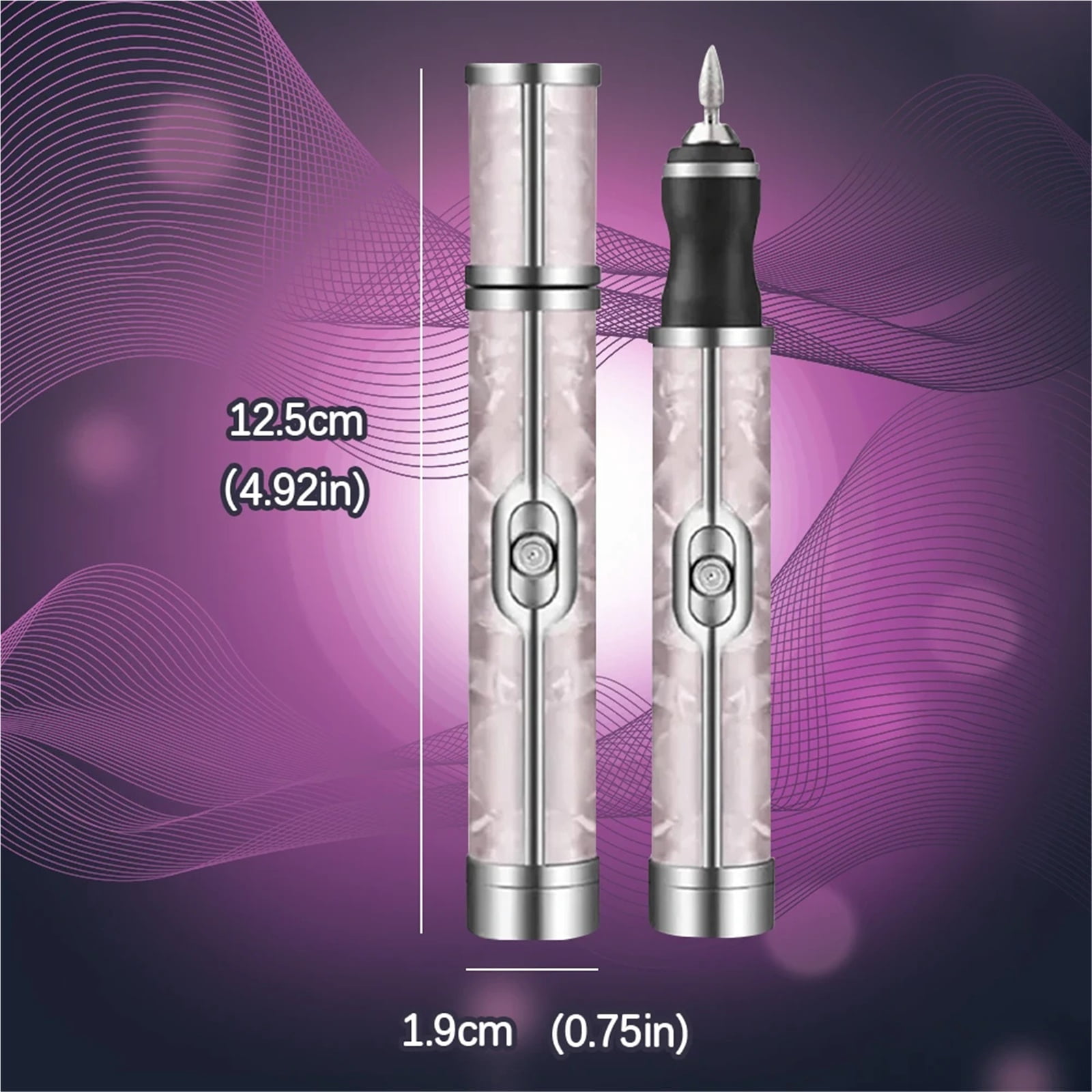 Electric Nail File Set Nails 4 Speeds Cordless Acrylic Nail Tool Thick Nails Edge Shaping Polishing Grinding Nursing Dead Skin