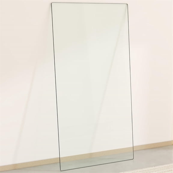 SUDICA Glass Table Top 24 x 48 Inch Rectangle Clear Tempered 0.31 Inch Thick 1 Pack for Dining Kitchen with 6 Anti-Slip Pads