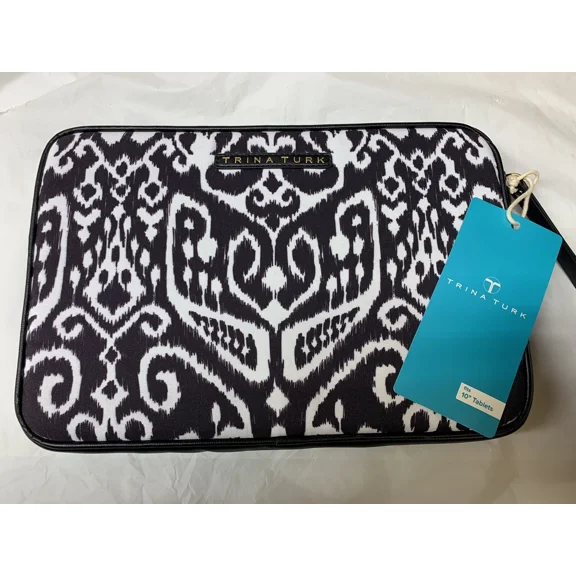 Trina Turk Protective Tablet Pouch For 9-10 Inch Tablets - Black, White