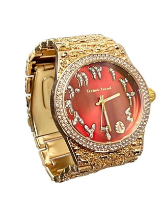 Gold watches clearance with red face