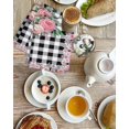thumbnail image 4 of Easter Bunny Roses Kitchen Dish Towels for Drying Dishes Set of 3, Pink Floral Spring Black Buffalo Plaid Waffle Weave Microfiber Hand Tea Bathroom Towels Quick Dry & Absorbent Towel 15.7x23.6, 4 of 7