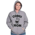 thumbnail image 5 of Corgi Mom Dog Pet Parent Fur Mama Zip Hoodie Sweatshirt Women Brisco Brands S, 5 of 6
