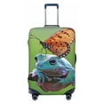 thumbnail image 2 of Goofa Butterfly Landing On Head Dumpy Frog Pattern Luggage Covers For Suitcase,Suitcase Cover Protector Fit 18-32 Inch Luggage-Medium, 2 of 9