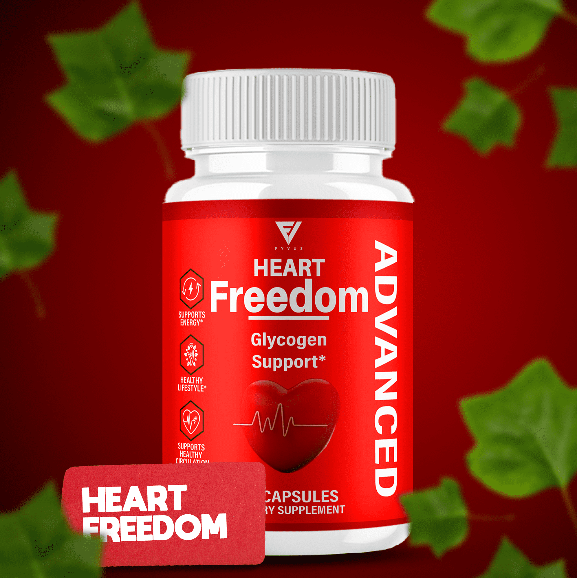 (5 Pack) Heart Freedom Pills, Heart Freedom Glycogen and Circulation Support Maximum Strength Supplement (300 Capsules)