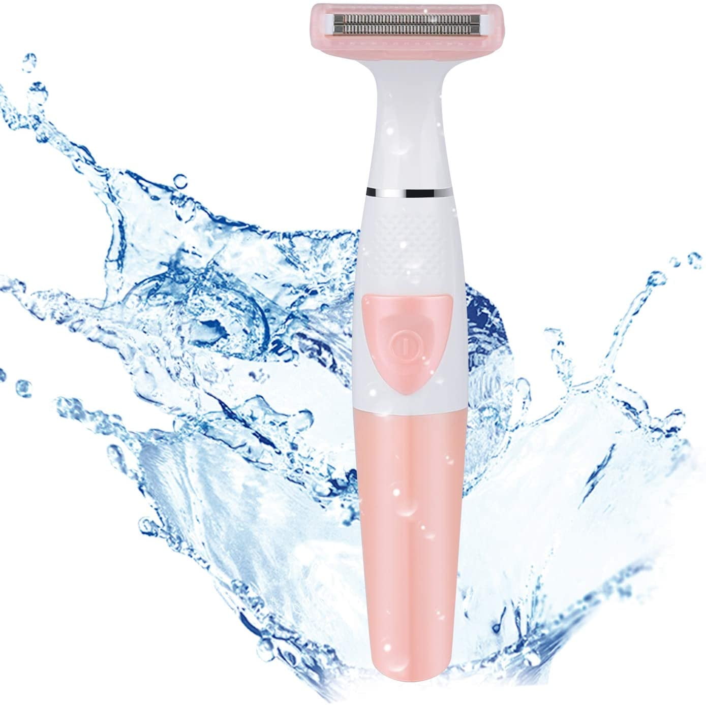 Electric Razor for Women, Cordless Battery-Operated Electric Shaver, Waterproof Bikini Trimmer for Wet/Dry Use, Portable Hair Removal Tool for Ladies Girls Public Hair Arms Legs Underarms