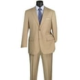thumbnail image 3 of VINCI Men's Beige Textured 2-Button Classic-Fit Business Suit - NEW - 42XL (Big & Tall), 3 of 3