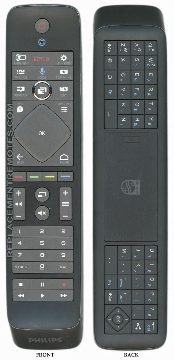 Tekswamp TV Remote Control for Philips 47PFL3603D/27 