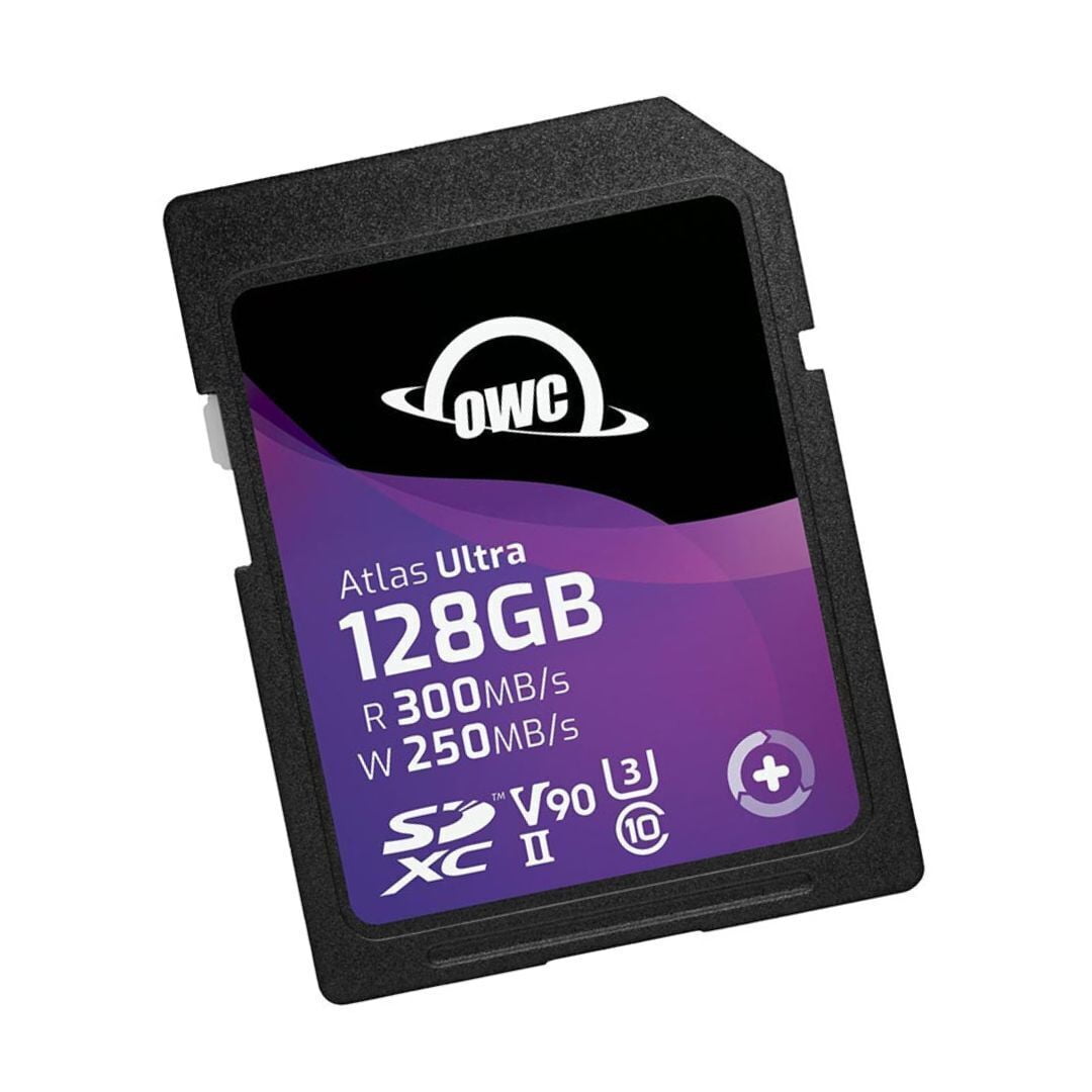 OWC Atlas Ultra - Flash memory card - 128 GB - Video Class V90 / UHS-II U3 / Class10 - SDXC UHS-II