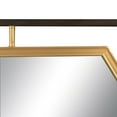 thumbnail image 4 of Creative Co-Op Hexagon 2-Tone Metal Framed Wall Mirror, Black and Gold, 4 of 5