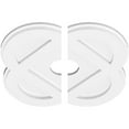 thumbnail image 2 of 16"OD x 3"ID x 6 1/4"C x 1"P Charlotte Architectural Grade PVC Contemporary Ceiling Medallion, Two Piece, 2 of 11