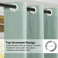 thumbnail image 4 of PiccoCasa 2 Panels Bedroom Waterproof 100% Blackout Curtains Light Sage 52"x63", 4 of 7