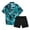 Sky Blue, variant on JLFKNG Fashion Men's 2Pcs Outfits Summer Short Sleeve T Shirts And Shorts Breathable Casual Floral Printed Hawaiian Style Comfy Summer Clothes