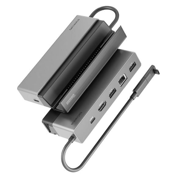 BenQ Station d'Accueil Mobile USB4 / HDMI 2.1 Sortie / 8K60/4K120Hz / 2.5GbE LAN / PD100W Charge / Windows/ordinateur Portable/Mac/(GR10), Gris