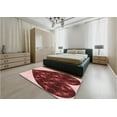 thumbnail image 4 of Ahgly Company Indoor Round Patterned Light Coral Pink Area Rugs, 6' Round, 4 of 6