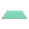 thumbnail image 2 of Ahgly Company Machine Washable Indoor Rectangle Solid Turquoise Blue Modern Area Rugs, 2' x 5', 2 of 4