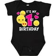 thumbnail image 3 of Inktastic Its My 1st Birthday with Smiling Emoticons Girls Baby Bodysuit, 3 of 5