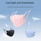 thumbnail image 2 of Mascarilla de seda de hielo fina, lavable, fresca, ajustable, transpirable, mascarilla de tela con lazo tridimensional, 2 of 2