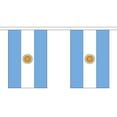 thumbnail image 2 of 10' Argentina String Flag Party Bunting Has 10 Argentinean 6"x9" Polyester Banner Flags Attached, Popular For School Classroom, Bars, Restaurants, World Cup Theme Parties, 2 of 3
