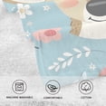 thumbnail image 4 of Cotton Bath Towels Soft Face Towel Absorbent Quick Dry Hello Deer Face 16"x28" 2 Pack, 4 of 8