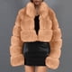 thumbnail image 4 of Abrigo de Piel Sintética Para Mujer Chaqueta Cálida Invierno Sólido Cuello en V Prendas de Abrigo Odeerbi  ODB178541, 4 of 4