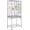 Light Gray, variant on 54-inch Wrought Iron Standing Large Parrot Parakeet Flight Bird Cage for Small Parrot Sun Parakeet Green Cheek Conure Lovebird Budgie Finch Canary Bird Cage with Stand