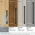 thumbnail image 3 of Amerock Farewind 7-9/16 inch (192mm) Center-to-Center Matte Black Cabinet Pull, 3 of 6