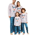 thumbnail image 5 of Herrnalise Christmas Pajamas For Family Christmas Fashion Long Sleeves Women Printed Top+Pants Family Matching Pajamas Set Matching Christmas Pjs For Family Blue-Mom, 5 of 9