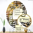 thumbnail image 3 of Designart "Sunset Photography with Bamboo I" Bamboo Maze Round Wall Mirror - Floral Oval Printed Decorative Mirror - Multiple Color Options, 3 of 5