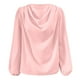 thumbnail image 3 of Blusa de gasa para mujer con cuello en V, volantes, pliegues y mangas acampanadas, blusa holgada informal para otoño, 3 of 4