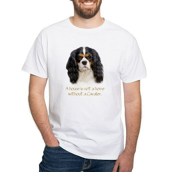 CafePress - Cavalier King Charles Spaniel T Shirt - Men's White Classic Cotton T-Shirts