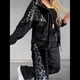thumbnail image 5 of Chándal de 2 Piezas con Capucha y Cremallera para Mujer, de Larga, Ajustado, con Pantalones Largos, Color Liso, Informal. Negro XXL, 5 of 6