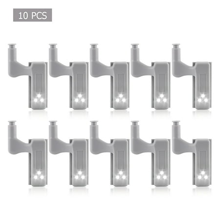 

10pcs Universal LED Under Cabinet Light Lamp Cupboard Kitchen Home Wardrobe Sensor Light Closet Night Inner Hinge Light