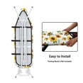 thumbnail image 4 of HELLHERO Bee and Sunflower Pattern Ironing Board Cover 15"x54" Elastic Edge Ironing Board Covers with Elastic Edge and Hook Loop 3 Fasteners, 4 of 5