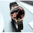 thumbnail image 2 of Curren Women Quartz Watches Elegant Charming Wristwatch For Ladies Stianless Steel Mesh Band Flower Clock Female - Quartz Wristwatches, 2 of 6