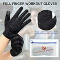 thumbnail image 6 of SAVIOR HEAT Full Finger Workout Gloves for Men Women, Touch Screen Gym Gloves with Anti-Slip Grip, Breathable UV Protection Fitness Gloves for Weight Lifting Cycling Hiking Driving Sports, Black, 6 of 10