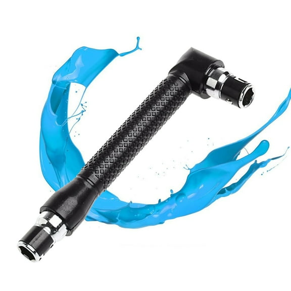 SKISUNO 1Pack L-Shape Socket Wrench Extension 90 Degree Right Angle Adapter 45Steel