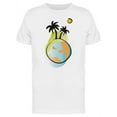 thumbnail image 1 of Earth, Palms & Sun T-Shirt Men -Image by Shutterstock, Male Small, 1 of 2
