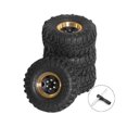 thumbnail image 5 of 1.0Inch Metal Wheels with Tires Upgrade Hub Tyre Set for 1/18 RC Crawler Car TRX4-M SCX24 RC Car, 5 of 5